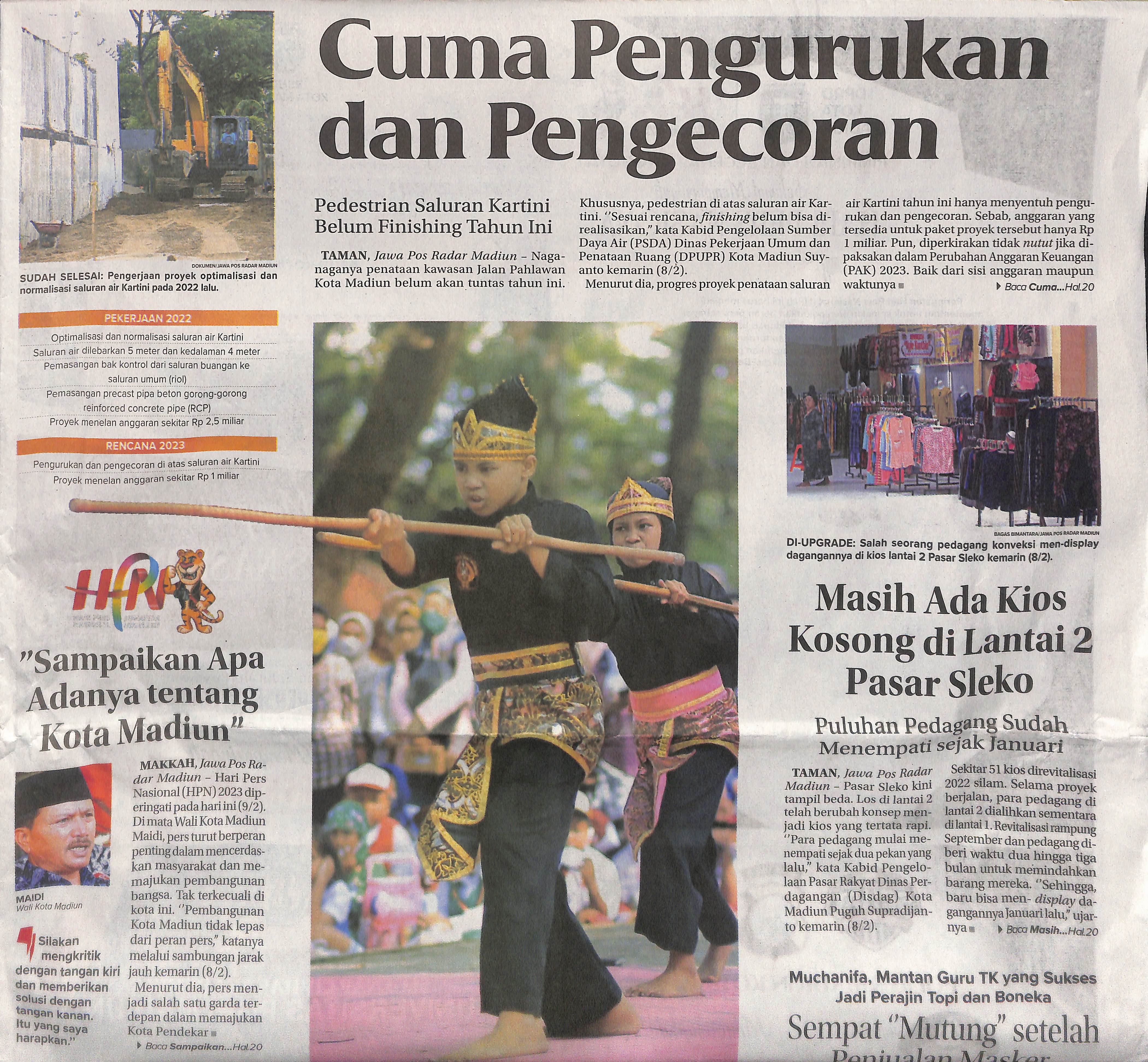 Cuma Pengerukan dan Pengecoran, Pedestrian Saluran Kartini Belum Finishing Tahun Ini