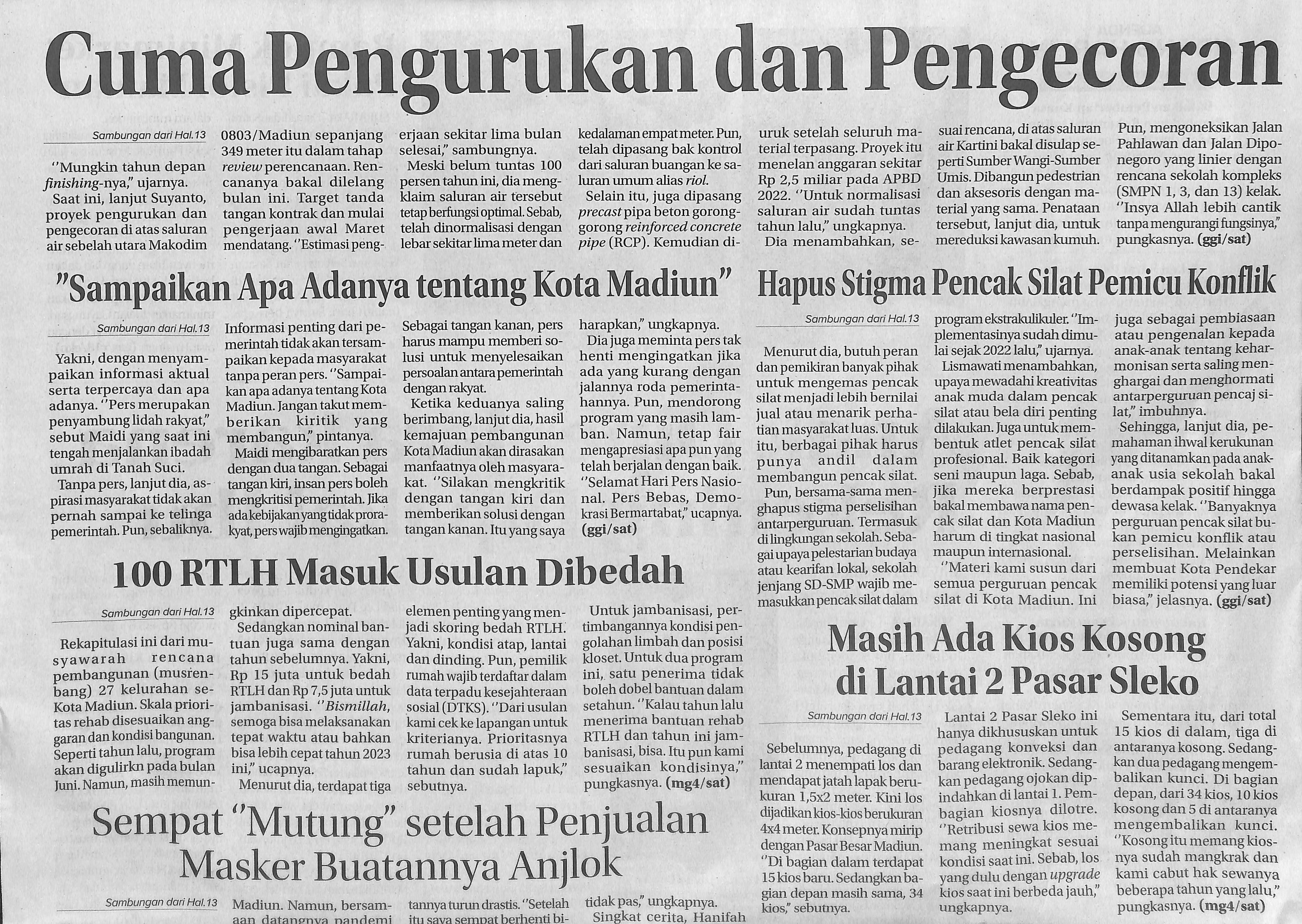 "Sampaikan Apa Adanya Tentang Kota Madiun"