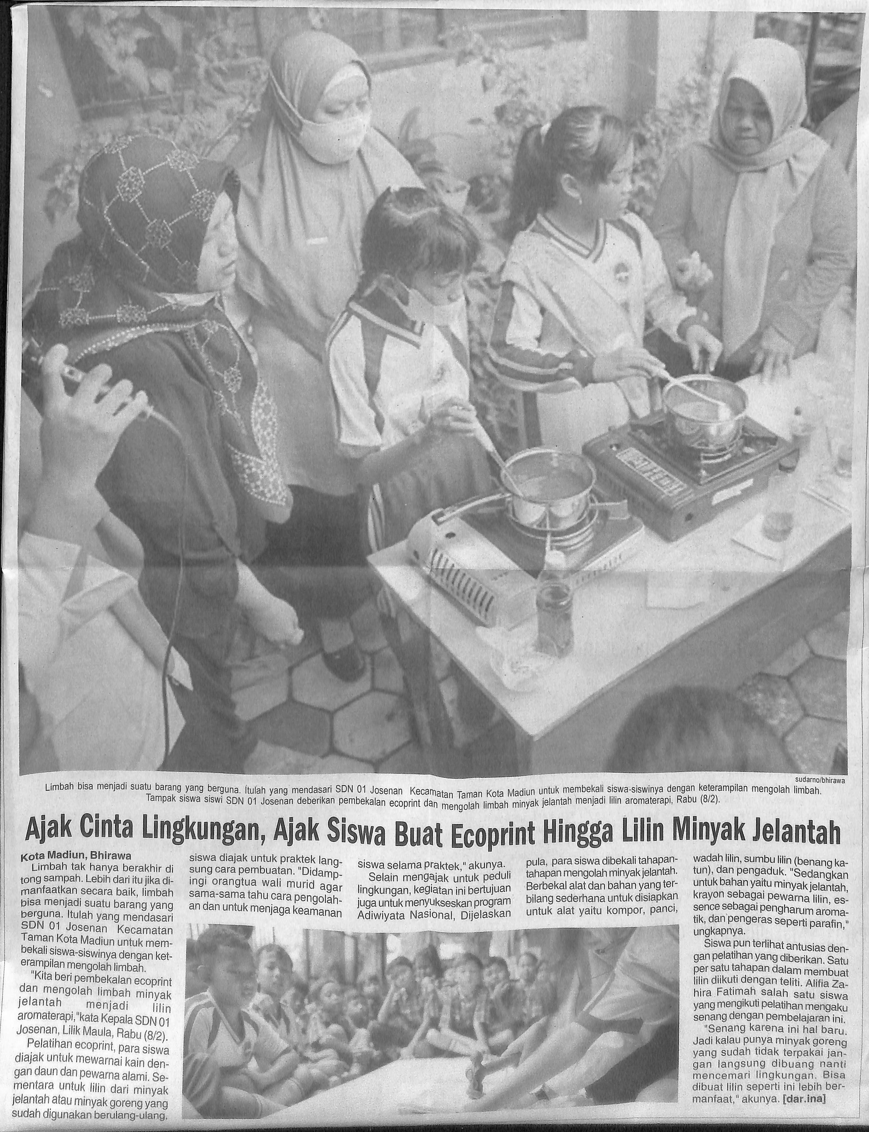 Ajak Cinta Lingkungan, Ajak Siswa Buat Ecoprint Hingga Lilin Minyak Jelantah