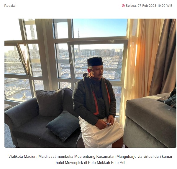Meski Umrah, Walikota Madiun Tetap Kawal Musrenbang Manguharjo Via Virtual