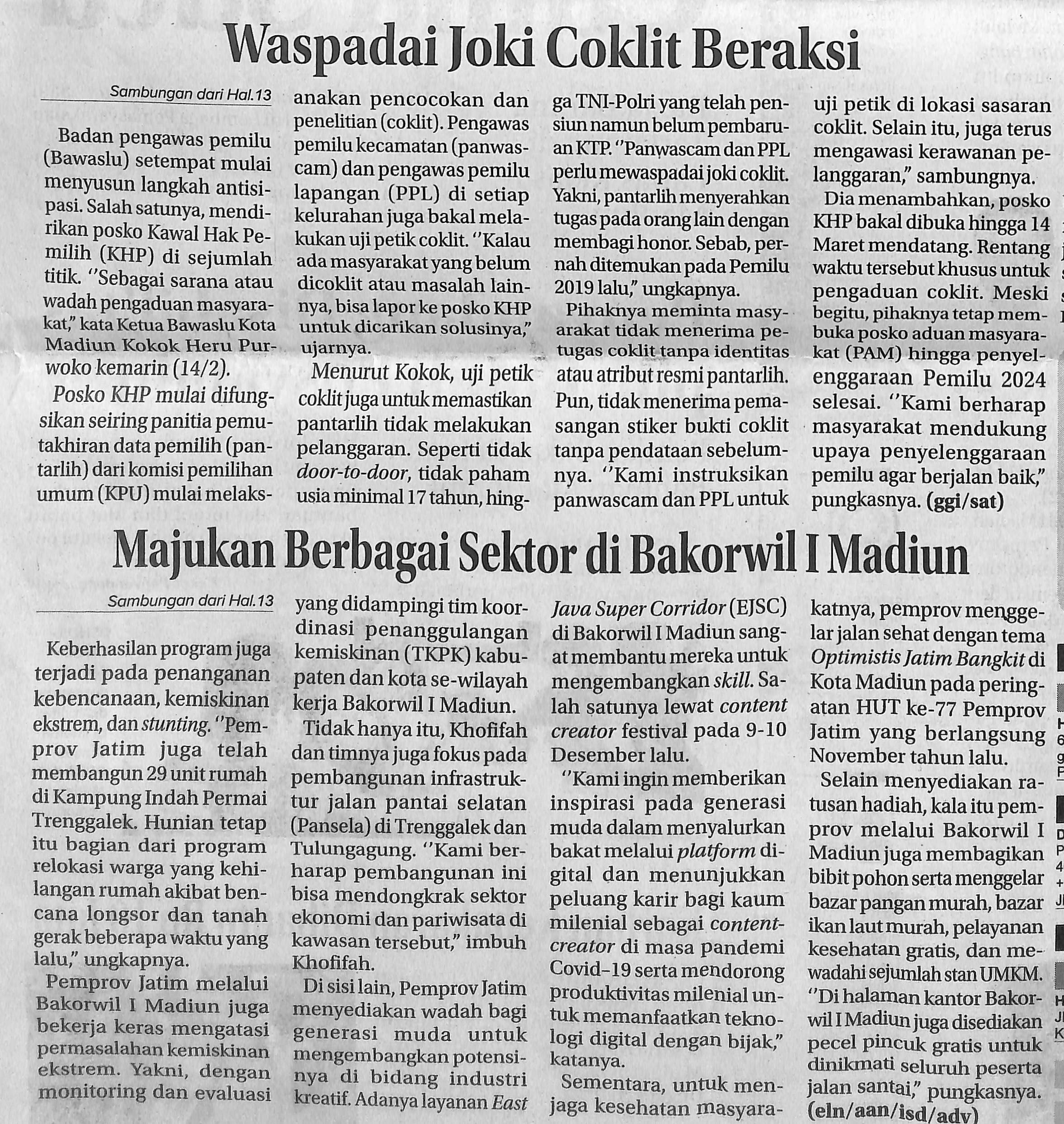 Waspadai Joki Coklit Beraksi