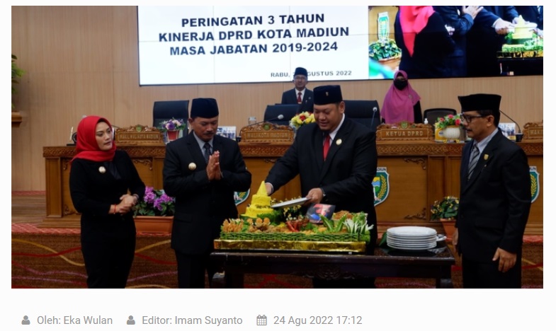 DPRD Kota Madiun Beberkan Tiga Tahun Kinerja di Rapat Paripurna