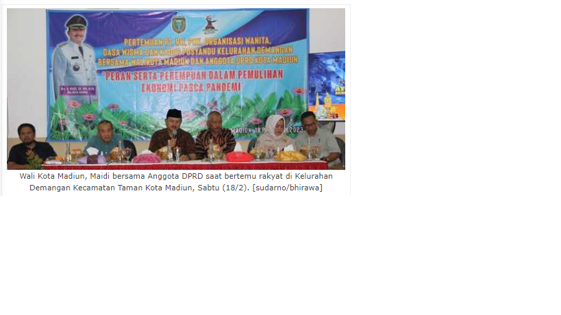 Mengikuti Program Wali Kota Madiun Bersama Anggota DPRD Bertemu Rakyat