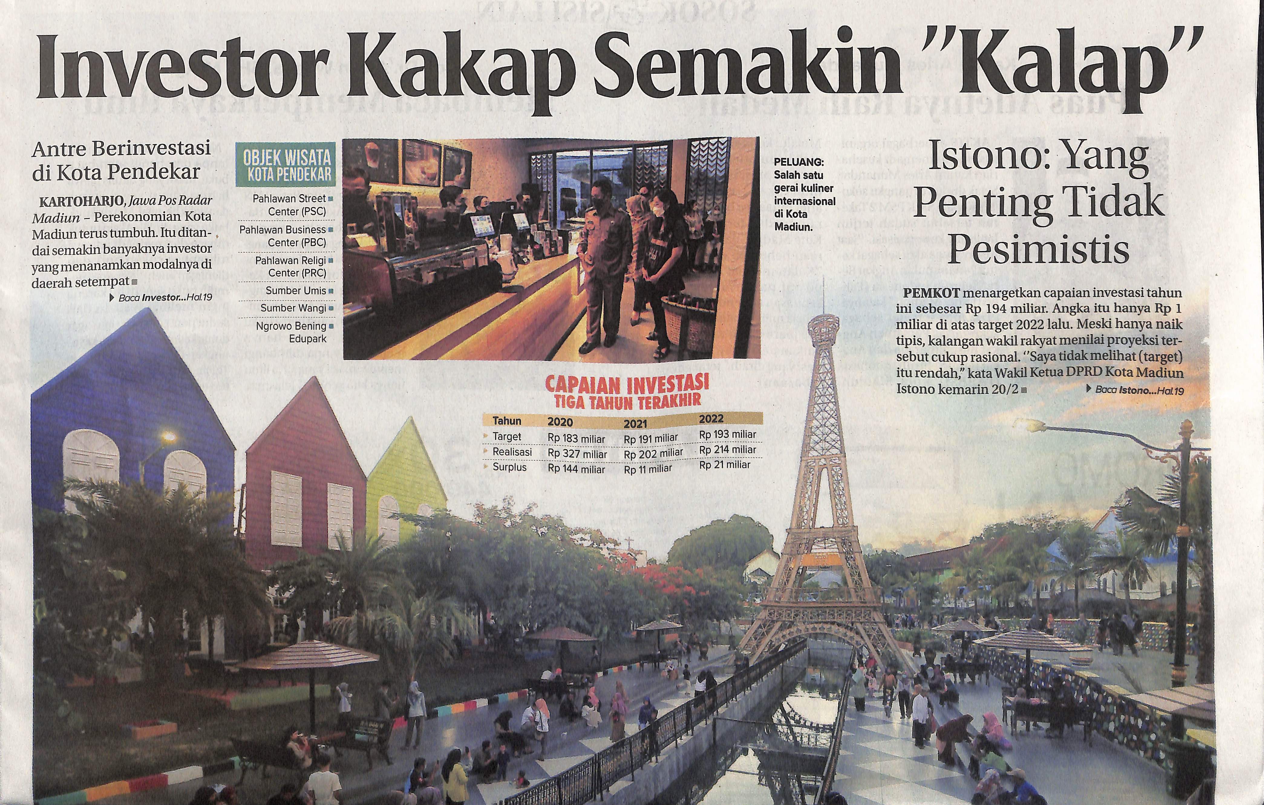 Investor Kakap Semakin "Kalap", Antre Berinvestasi di Kota Pendekar