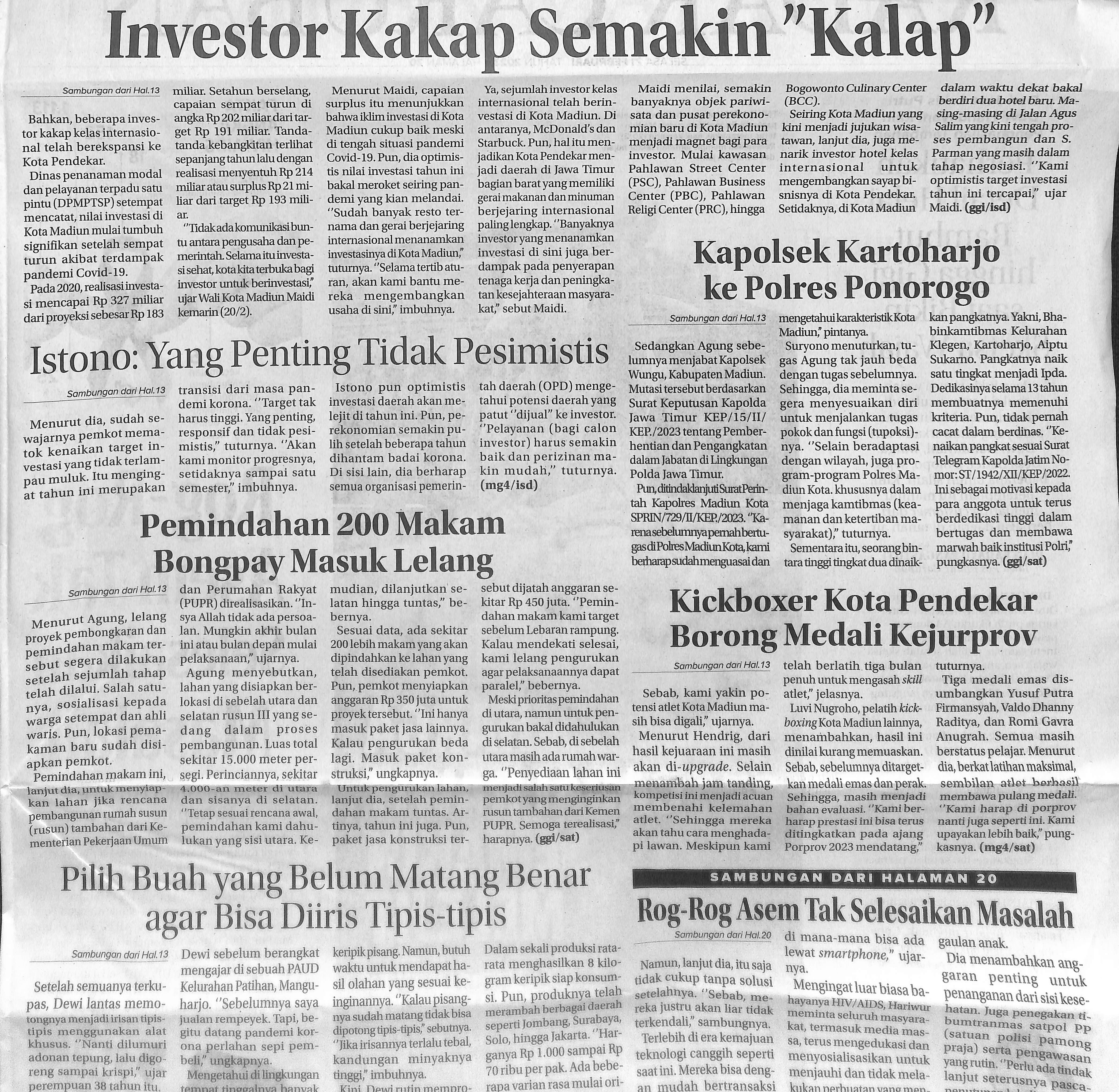 Istono: Yang Penting Tidak Pesimistis