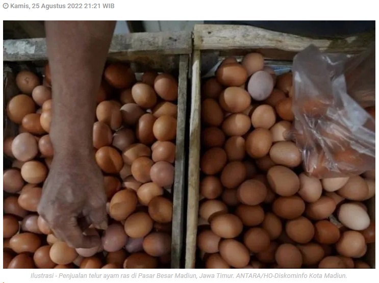 Dinas Perdagangan Kota Madiun berupaya stabilkan harga telur ayam