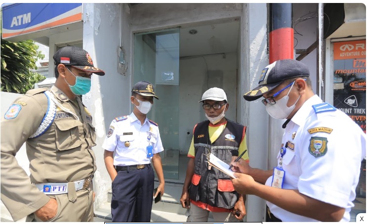 Melanggar Aturan, Lima Jukir Yang Beroperasi di Tepi Jalan Kota Madiun Terjaring Razia