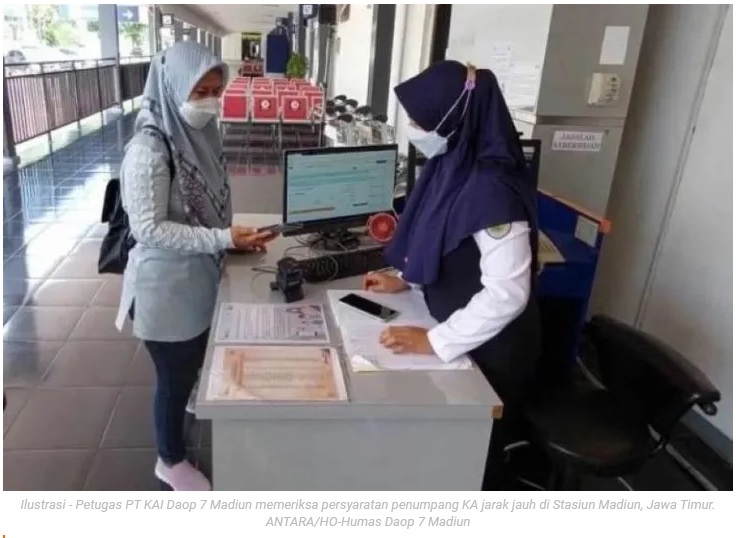 KAI Madiun sosialisasikan penumpang KA jarak jauh wajib vaksin "booster"