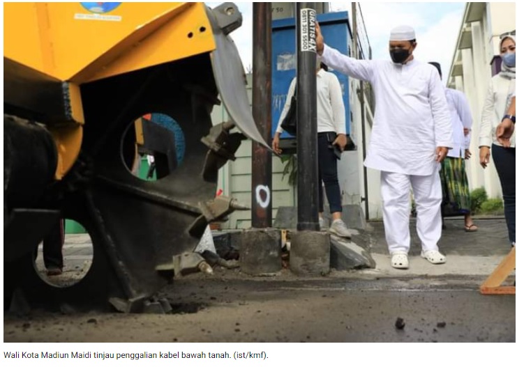 Wali Kota Madiun Targetkan Penataan Kabel Jalur Bawah Selesai Enam Bulan