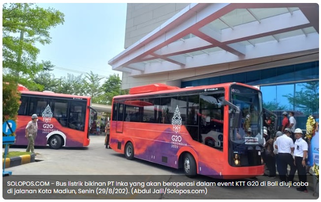 Optimistis Rampung Sesuai Target, Bus Listrik Inka untuk G20 Jalani Uji Lintas