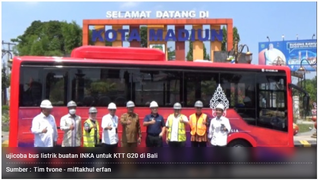 Ujicoba Bus Listrik Buatan INKA Madiun untuk KTT G20 di Bali, Wamen II BUMN : Sudah Layak