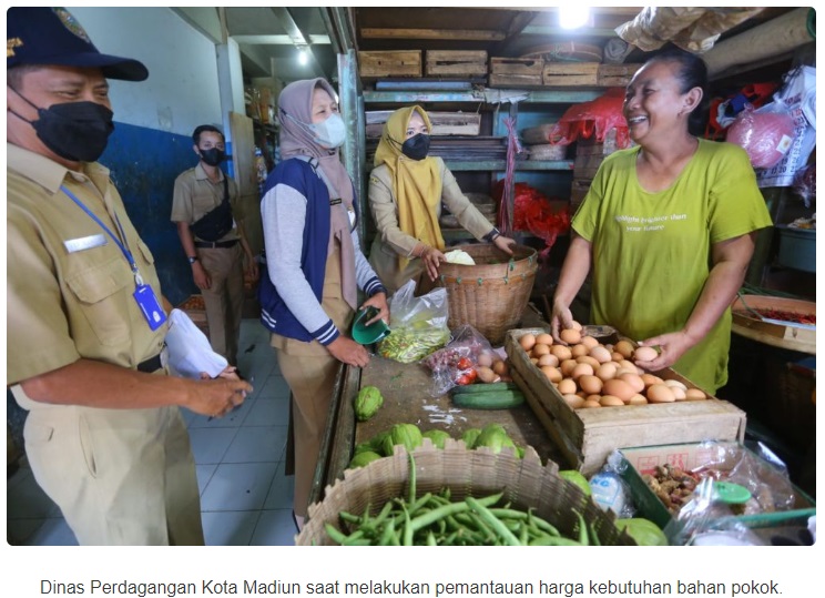 Harga Telur Ayam di Kota Madiun Sedikit Turun