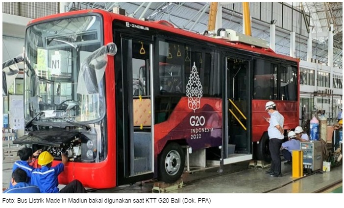 53 Bus Listrik Buatan Lokal Bakal Hilir Mudik di KTT G20 Bali