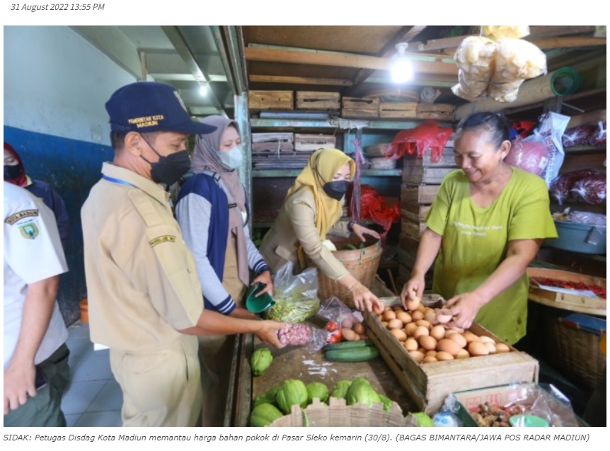 Sidak ke Pasar Sleko, Petugas Dinas Perdagangan Sulit Kendalikan Harga Telur