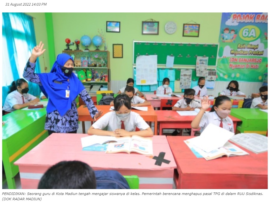 RUU Sisdiknas, PGRI Tolak Tegas Penghapusan TPG