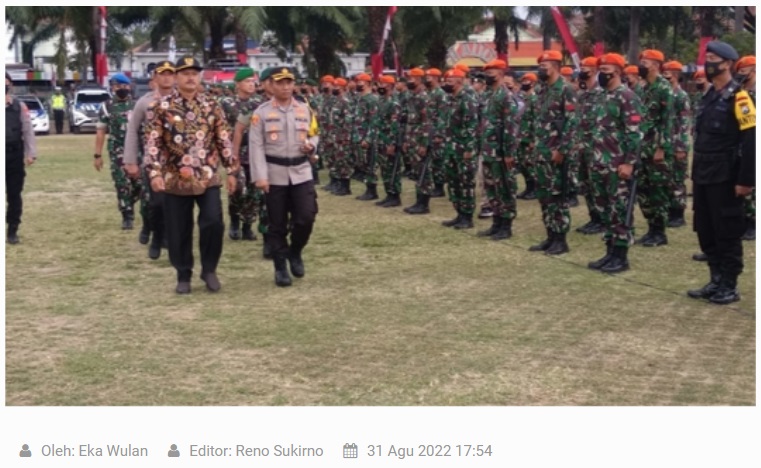 Forkopimda Madiun Lakukan Apel Gelar Pasukan Jelang Peringatan 1 Abad PSHT