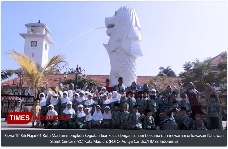 Indah dan Edukatif, Kawasan PSC Kota Madiun Jadi Jujukan Tempat Belajar Luar Kelas