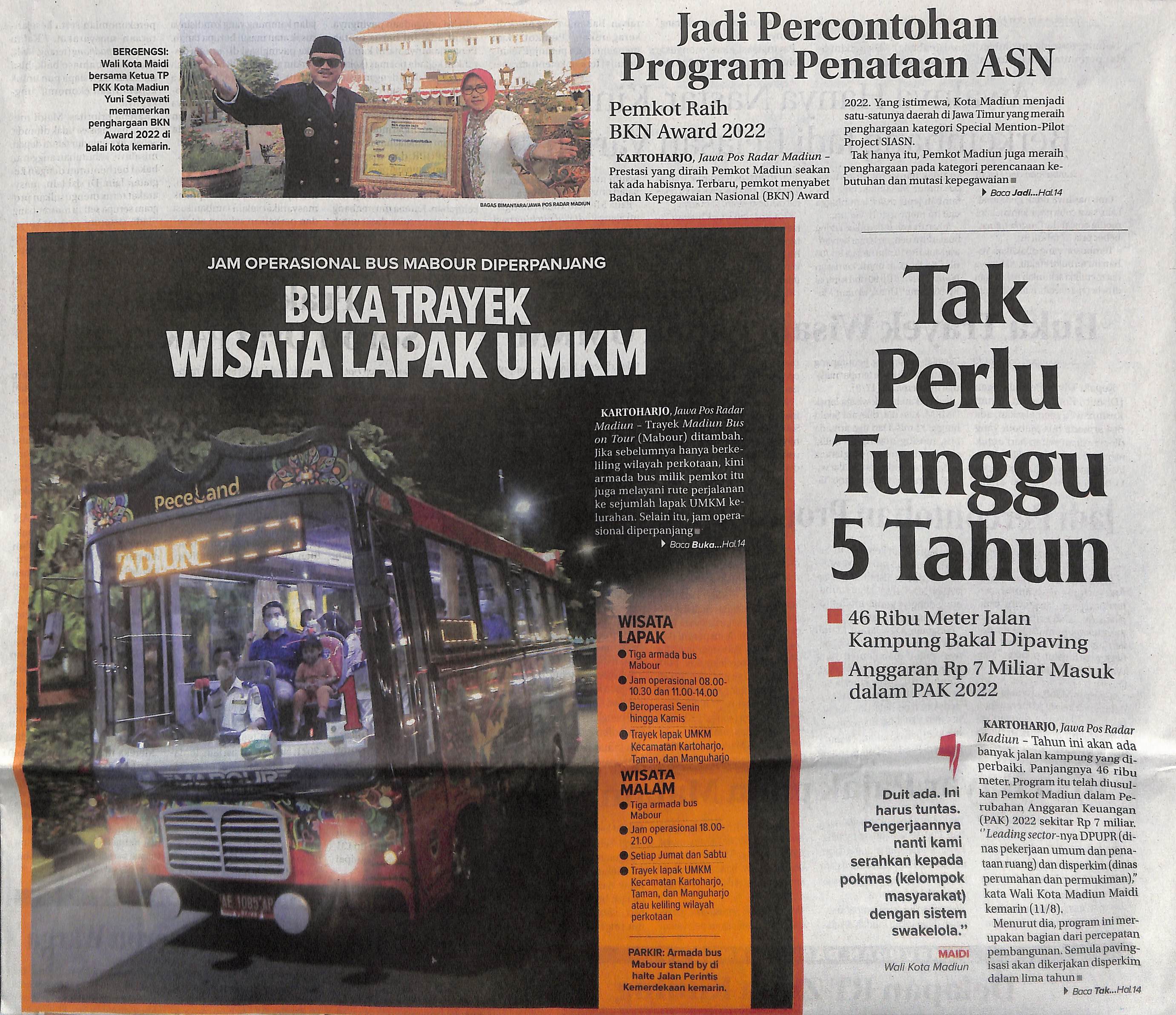 Jadi Percontohan Program Penataan ASN, Pemkot Raih BKN Award 2022