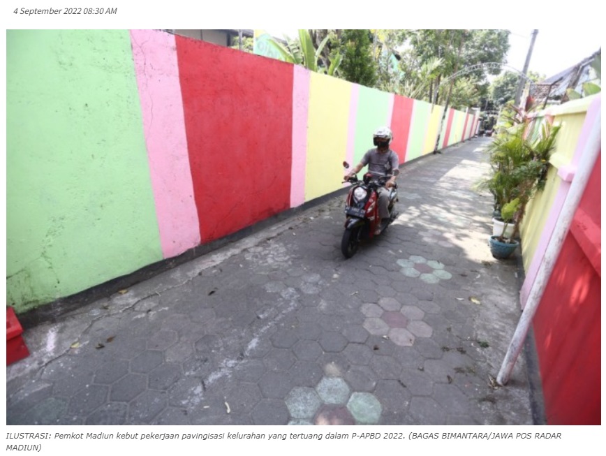 Kebut Program Pavingisasi, Pemkot Madiun Libatkan Pokmas