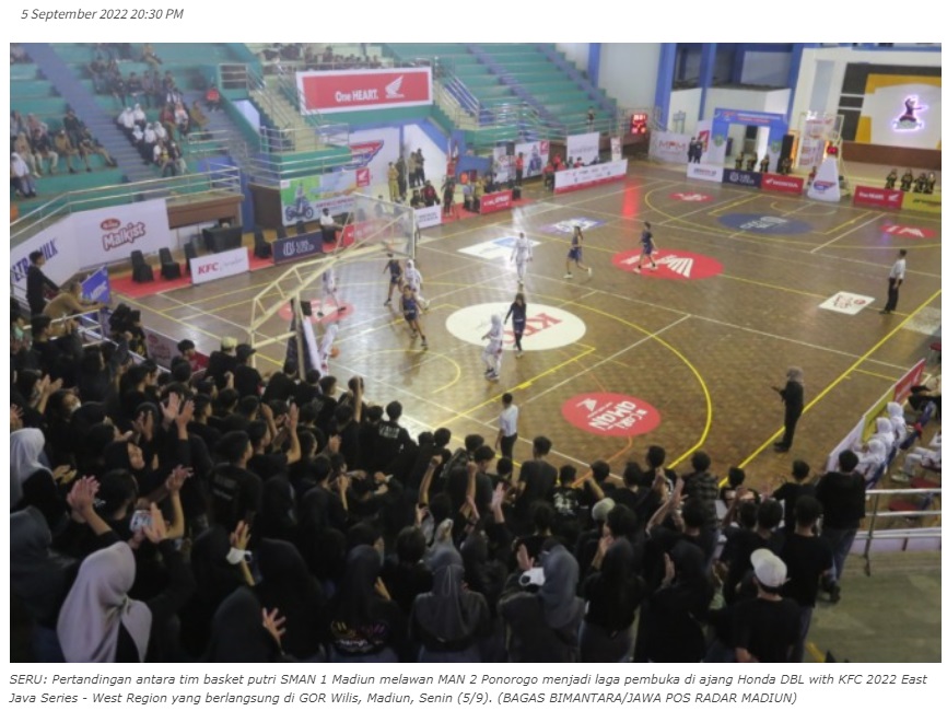 Publik Madiun Sambut Meriah Liga Basket Pelajar