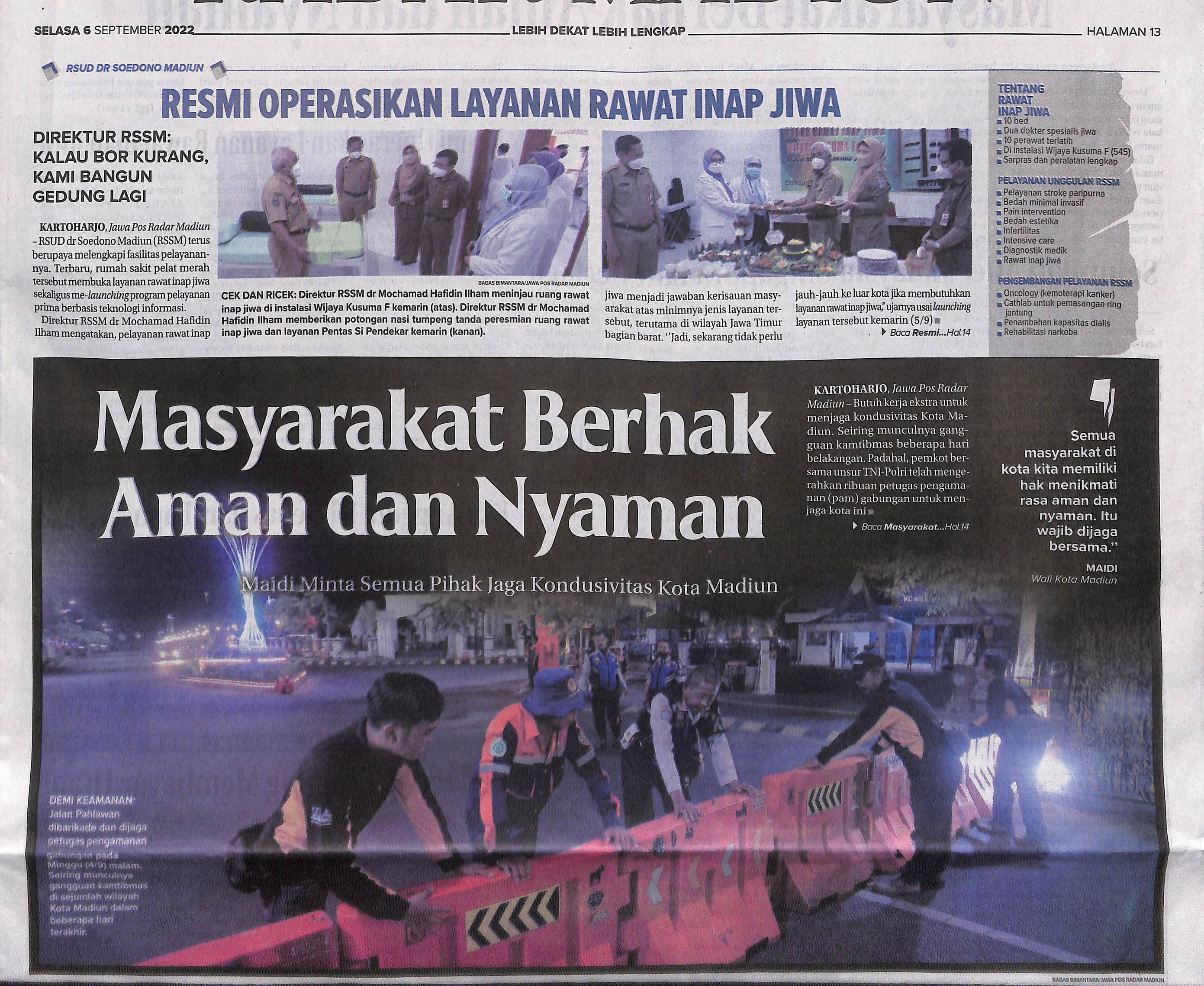 Masyarakat Berhak Aman dan Nyaman, Maidi Minta Semua Pihak Jaga Kondusivitas Kota Madiun
