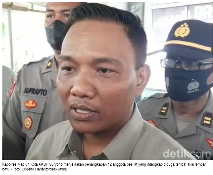 12 Pesilat Pelempar Batu ke Rumah Warga saat Perayaan Seabad PSHT Ditangkap