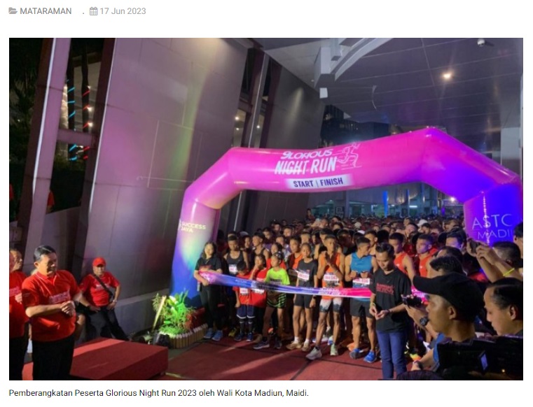 Puncak Perayaan HUT ke-9, Aston Madiun Gelar Event Glorious Night Run