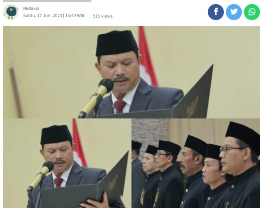 Walikota Lantik Beberapa Pejabat di Lingkup Pemkot Madiun