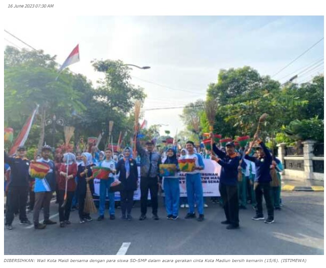 Maidi Ajak Ribuan Pelajar Sapu Bersih Jalanan