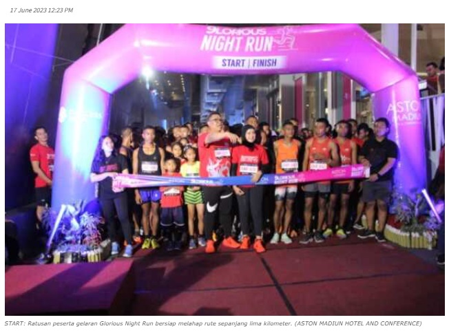 MADIUN Glorious Night Run Tembus 700 Pelari, Lahap Rute 5 Kilometer