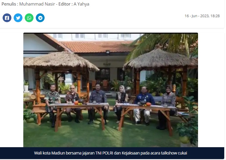 Gelar Talkshow, Wali Kota Madiun Ajak Masyarakat Taat Aturan Cukai