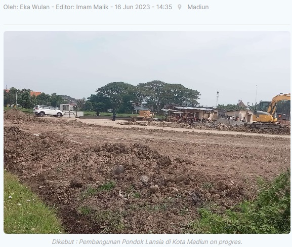 Walikota Madiun Kawal Pembangunan Pondok Lansia