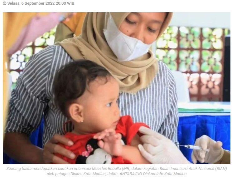 Dinas Kesehatan Madiun catat imunisasi anak capai 91,71 persen