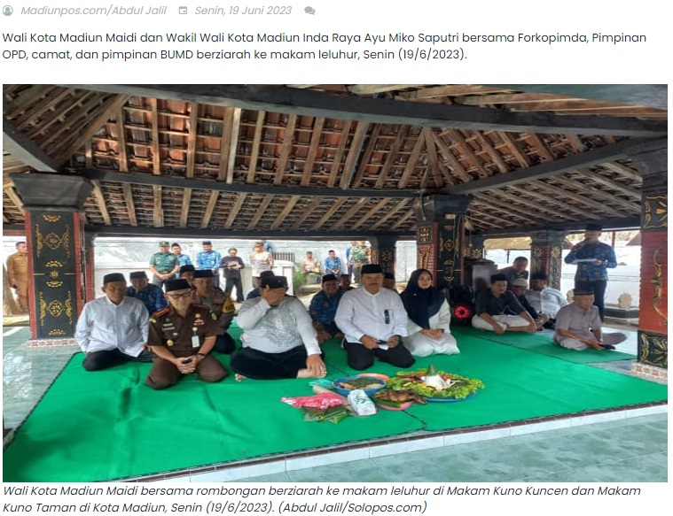 Menjelang Peringatan Hari Jadi ke-105, Wali Kota Madiun Ziarah ke Makam Leluhur