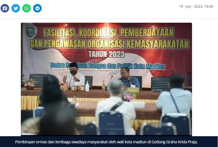 Wali Kota Madiun Minta Ormas dan LSM Berperan Aktif Membangun Wilayah