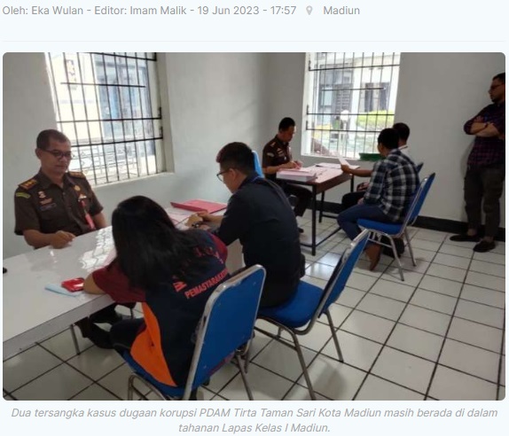Kasus Dugaan Korupsi PDAM Kota Madiun Diserahkan ke JPU