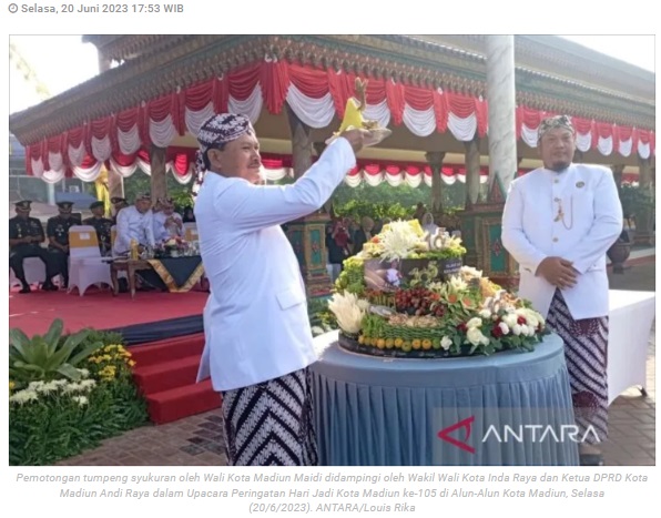 HUT Kota Madiun ke-105 momentum bangkit untuk maju mendunia