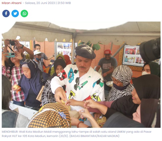 Pasar Rakyat Spesial HUT ke-105 Kota Madiun, Maidi: Demi Bantu UMKM