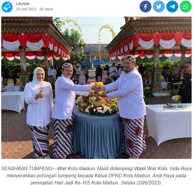 Pertumbuhan Ekonomi dan IPM Tinggi Wali Kota Maidi Optimis Kota Madiun Maju Mendunia