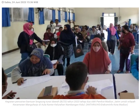 Pemkot Madiun salurkan BLT tahap dua untuk 2.800 KPM sasaran