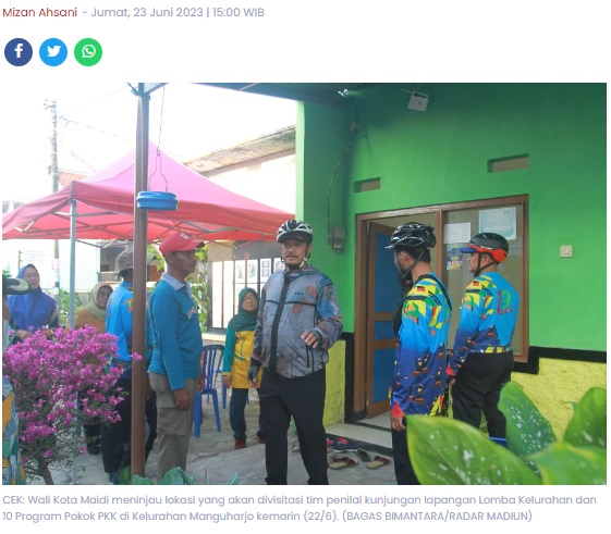 Manguharjo Siap Menang Lomba Kelurahan, Maidi Cek Kesiapan Lokasi Penilaian