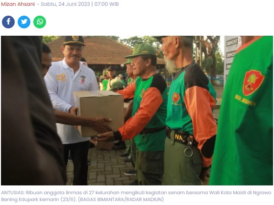 Pemkot Madiun Libatkan Linmas Berantas Rokok Ilegal, Sosialisasi Dikemas dengan Senam Bareng