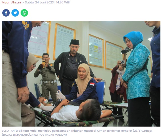 216 Anak Ikuti Khitan Massal di Kota Madiun, Pulangnya Diberi Uang Jajan