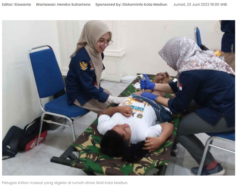 218 Anak Antusias Ikuti Khitan Massal yang Digelar Wali Kota Madiun
