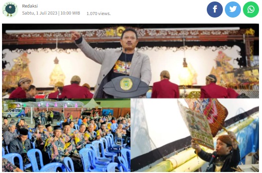 HJM ke-105, Pemkot Madiun Gelar Wayang Kulit Dengan Lakon Gatotkaca Winisuda