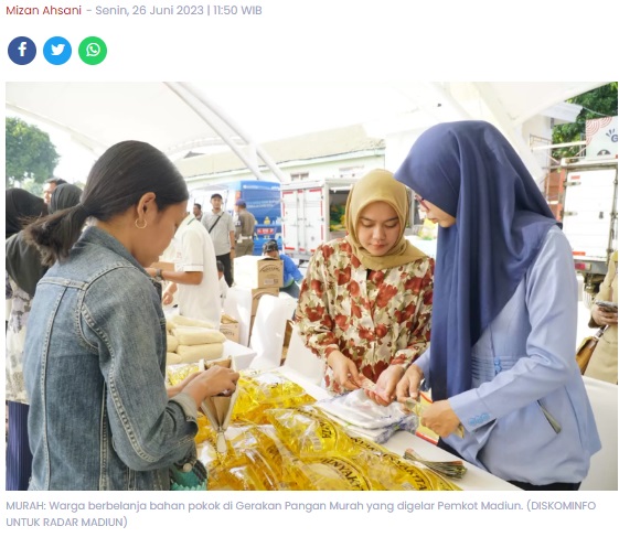 Gerakan Pangan Murah, Jitu Tekan Inflasi dan Jaga Daya Beli Masyarakat