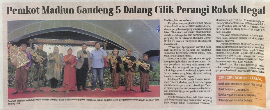 Pemkot Madiun Gandeng 5 Dalang Cilik Perangi Rokok Ilegal