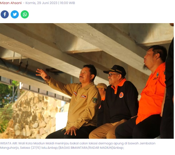 Proyek Dermaga Apung Kota Madiun Masuk Lelang, Pemkot Anggarkan Rp 891 Juta