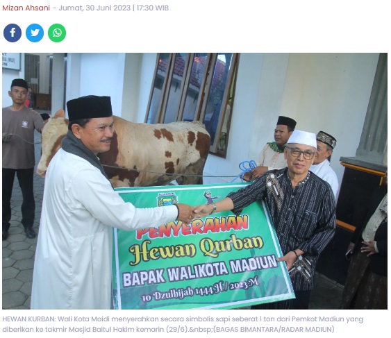 Maidi: Idul Adha Momen untuk Saling Berbagi