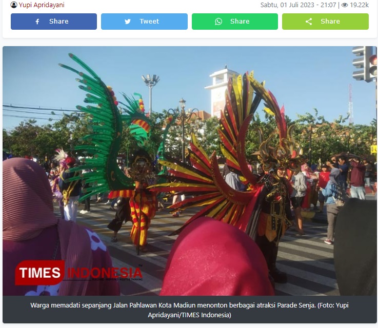 Parade Senja Full Atraksi, Pelajar Kota Madiun Tampil Bergilir